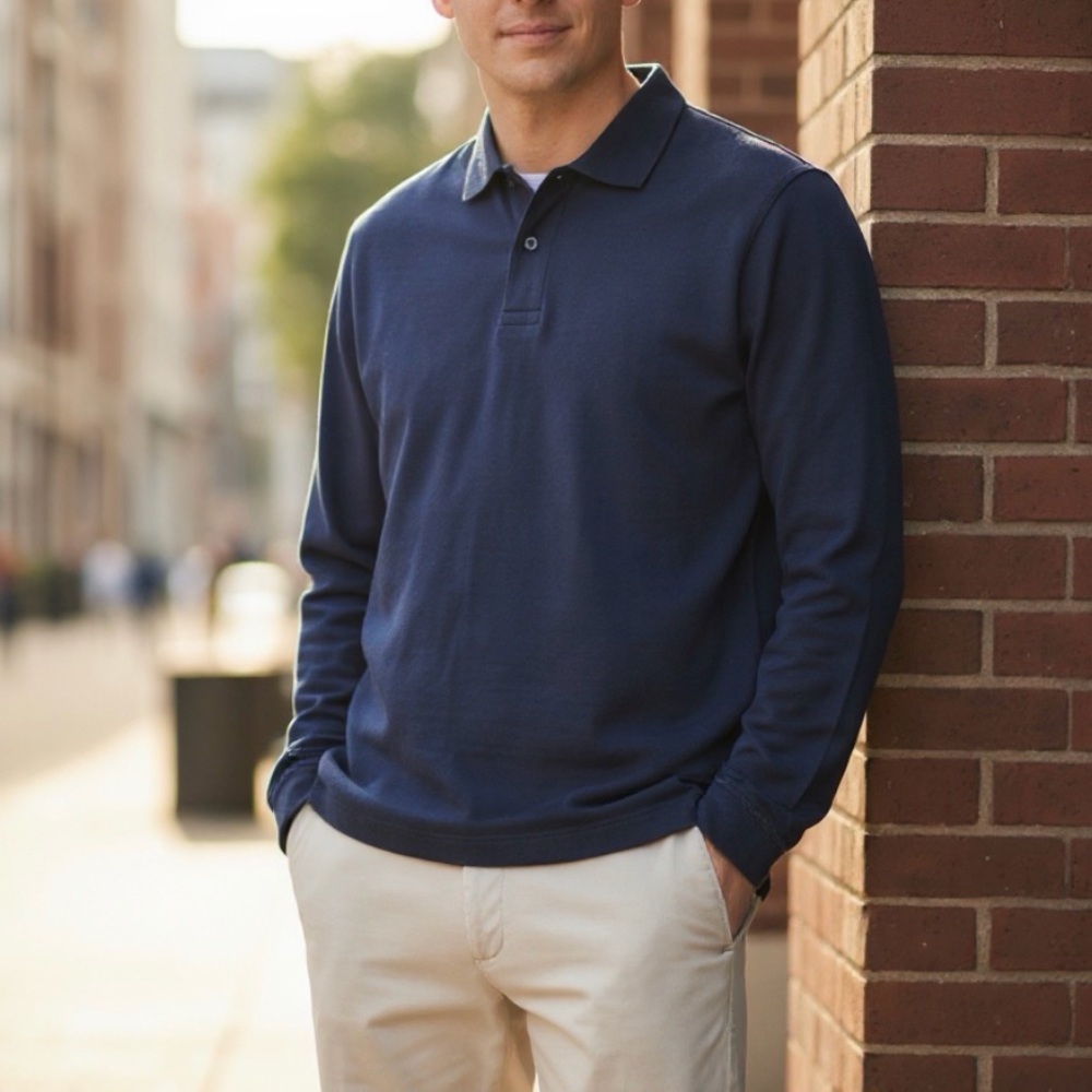 Prada men’s long sleeve polo shirt size medium